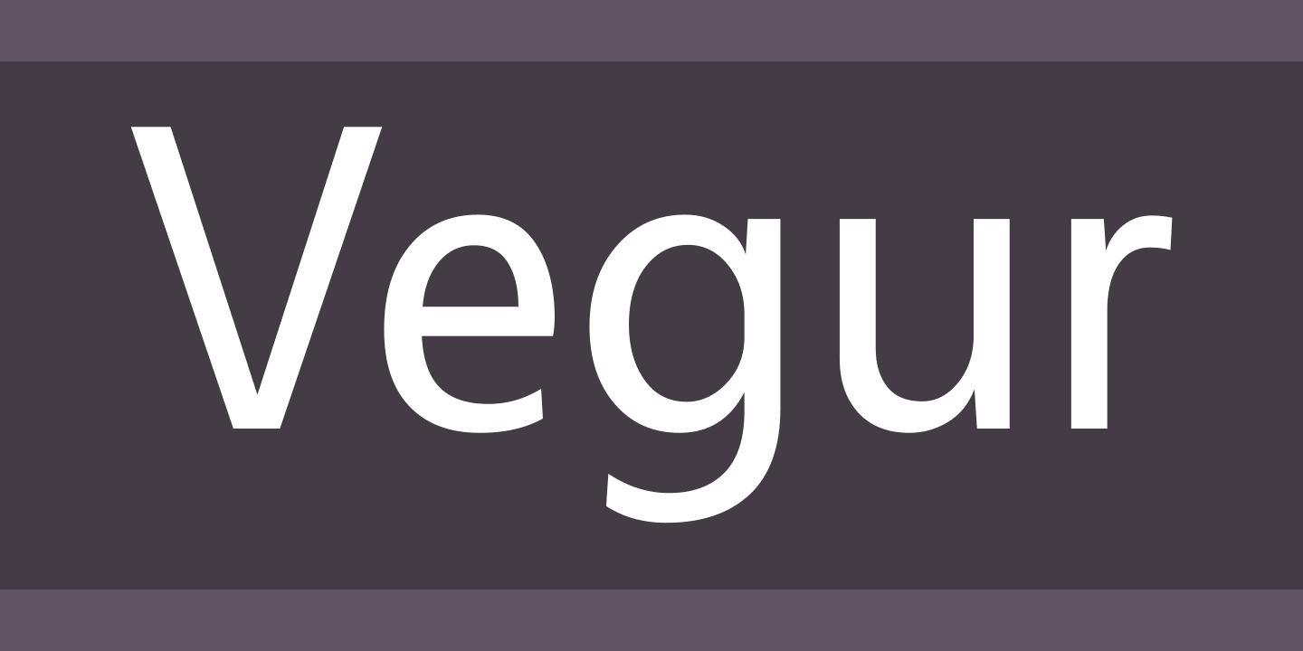 Шрифт Vegur